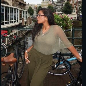 Olive Wide Leg Pants